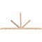 Ekena Millwork Saratoga Smooth Timber Gable Bracket, Douglas Fir, 108"W x 63"H x 3 1/2"D x 3 1/2"F, 14/12 Pitch GBW108X63X0404SAR00SDF - alternate 4